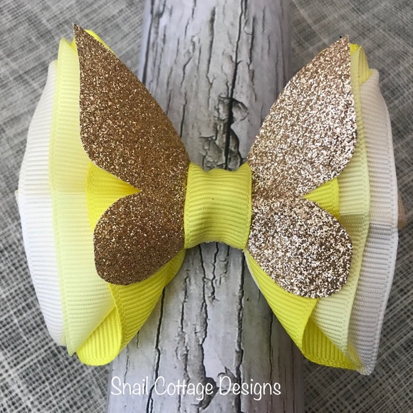 Cute dazzling butterfly hair bow elastic - Picture 2 of 2